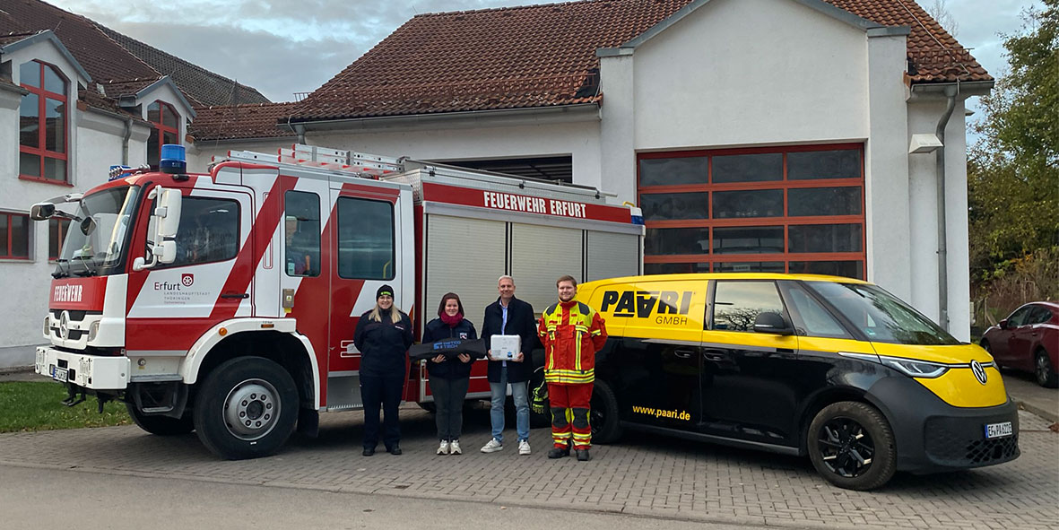 Soziales Engagement - PAARI unterstützt Freiwillige Feuerwehr in Stotternheim